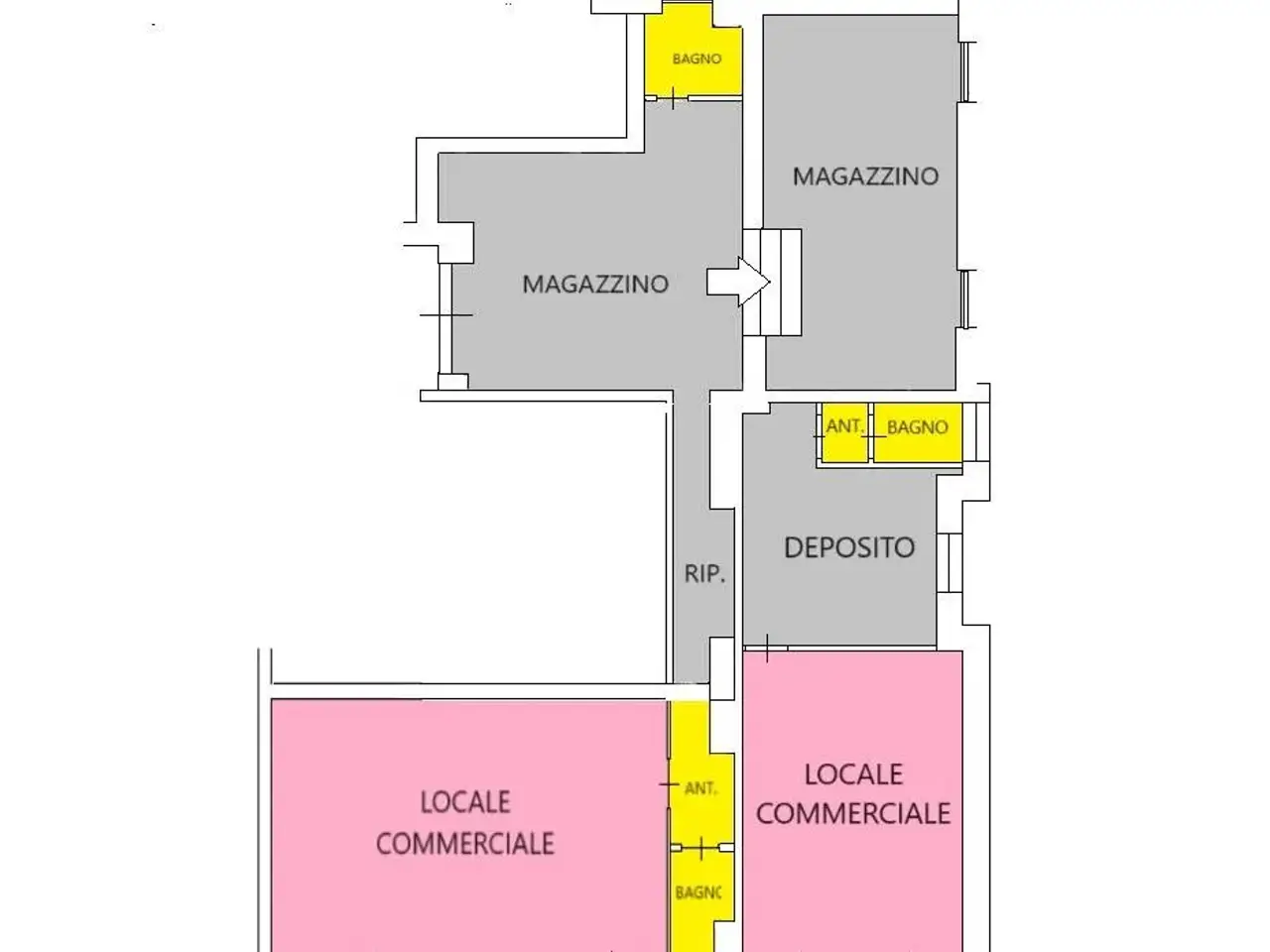 Negozio in Via Stanis Manca 1, Sassari, {3} - Planimetria 1