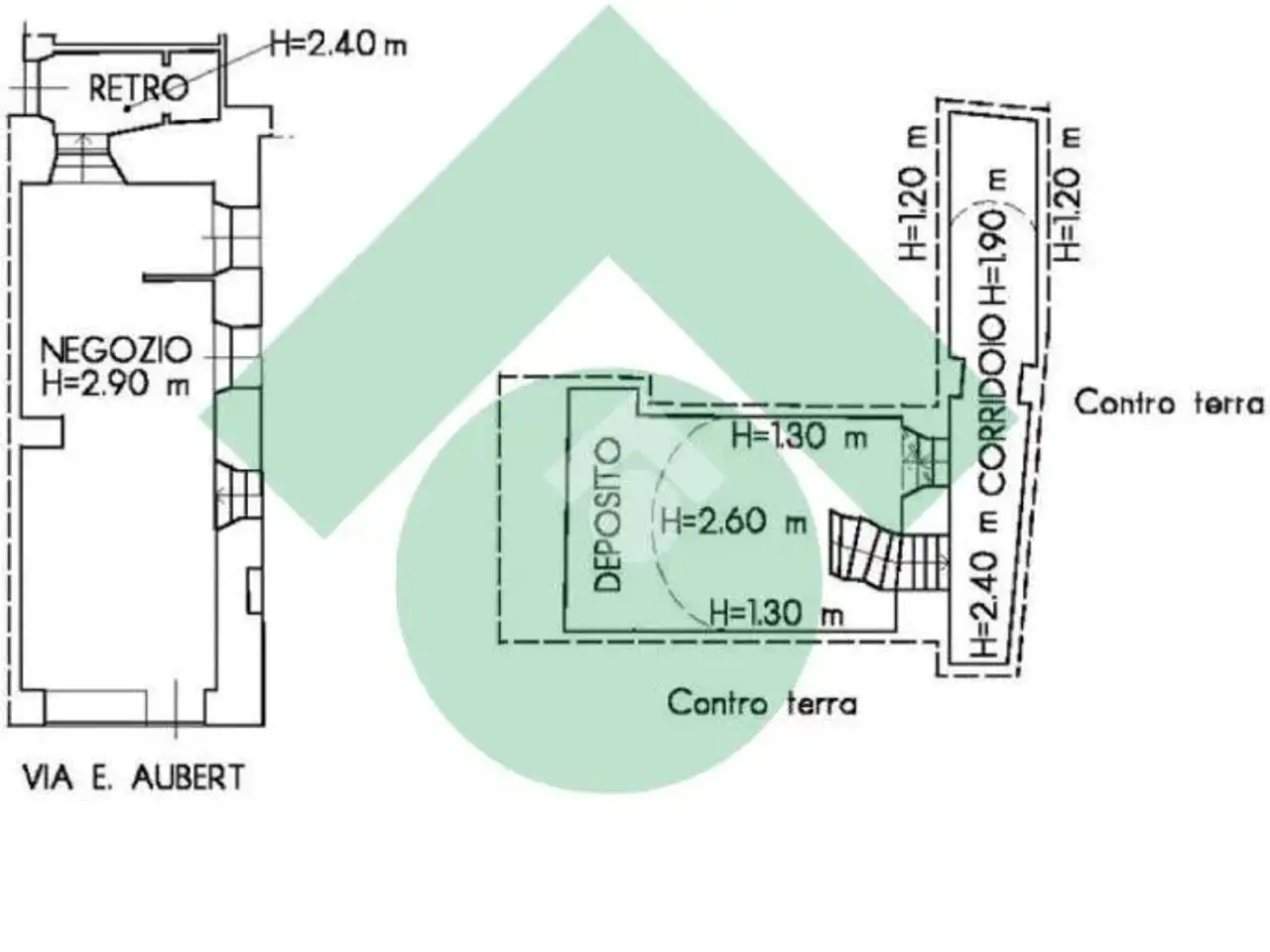 Negozio in Via Edouard Aubert 52, Aosta, {3} - Planimetria 1