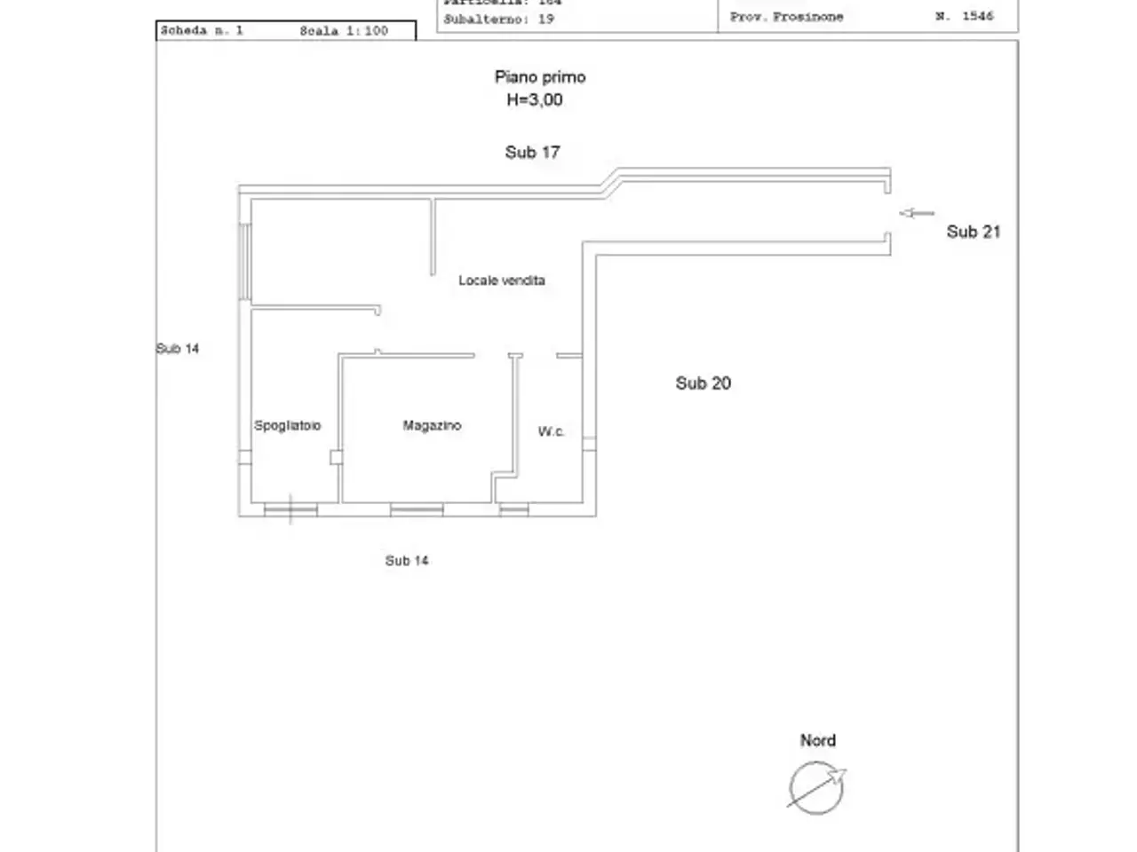 Palazzina commerciale in Via per Frosinone 138, Ceccano, {3} - Planimetria 1