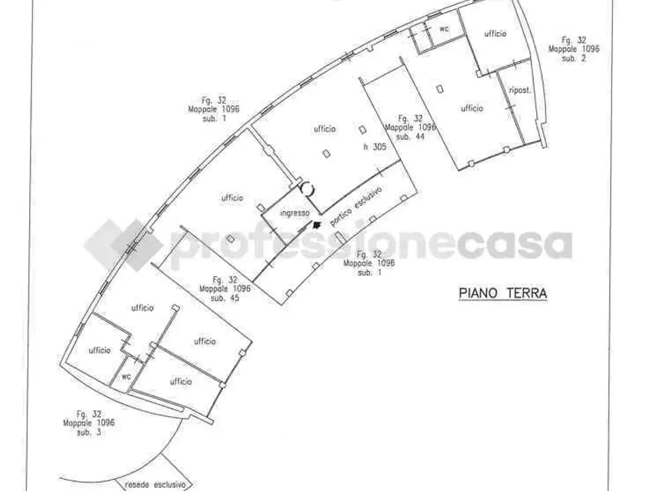 Ufficio in Via Matteucci 81, Pisa, {3} - Planimetria 1