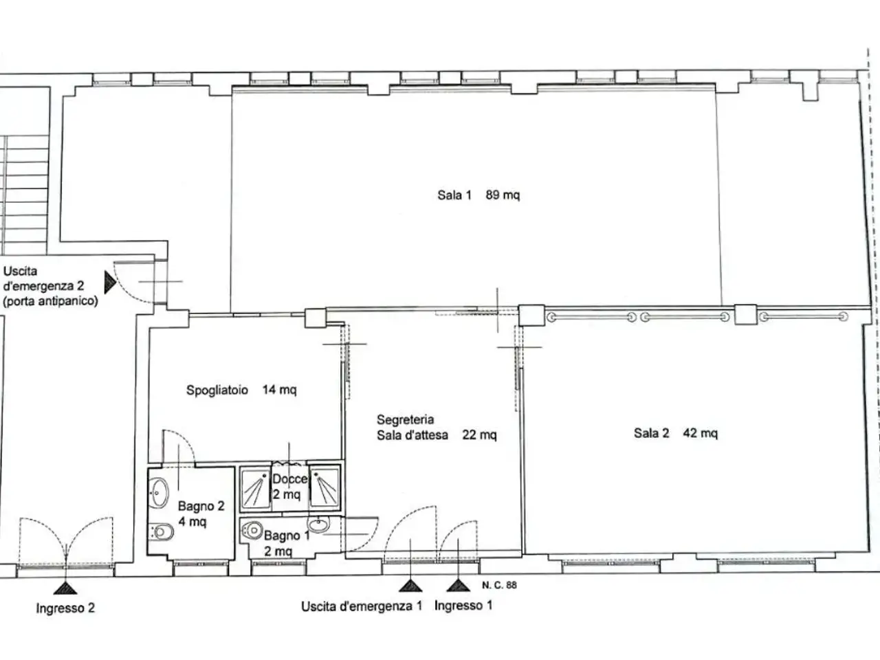 Negozio in Via Sacerdote Giovanni di Leo 88, Bisceglie, {3} - Planimetria 1