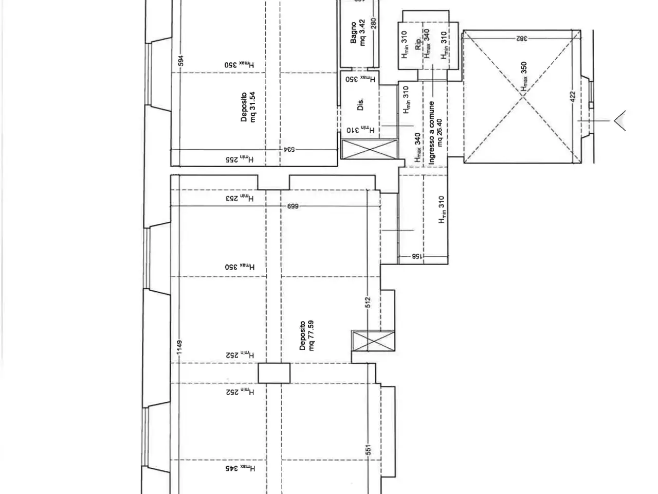 Laboratorio in Via Lorenzo Il Magnifico, Firenze, {3} - Planimetria 1