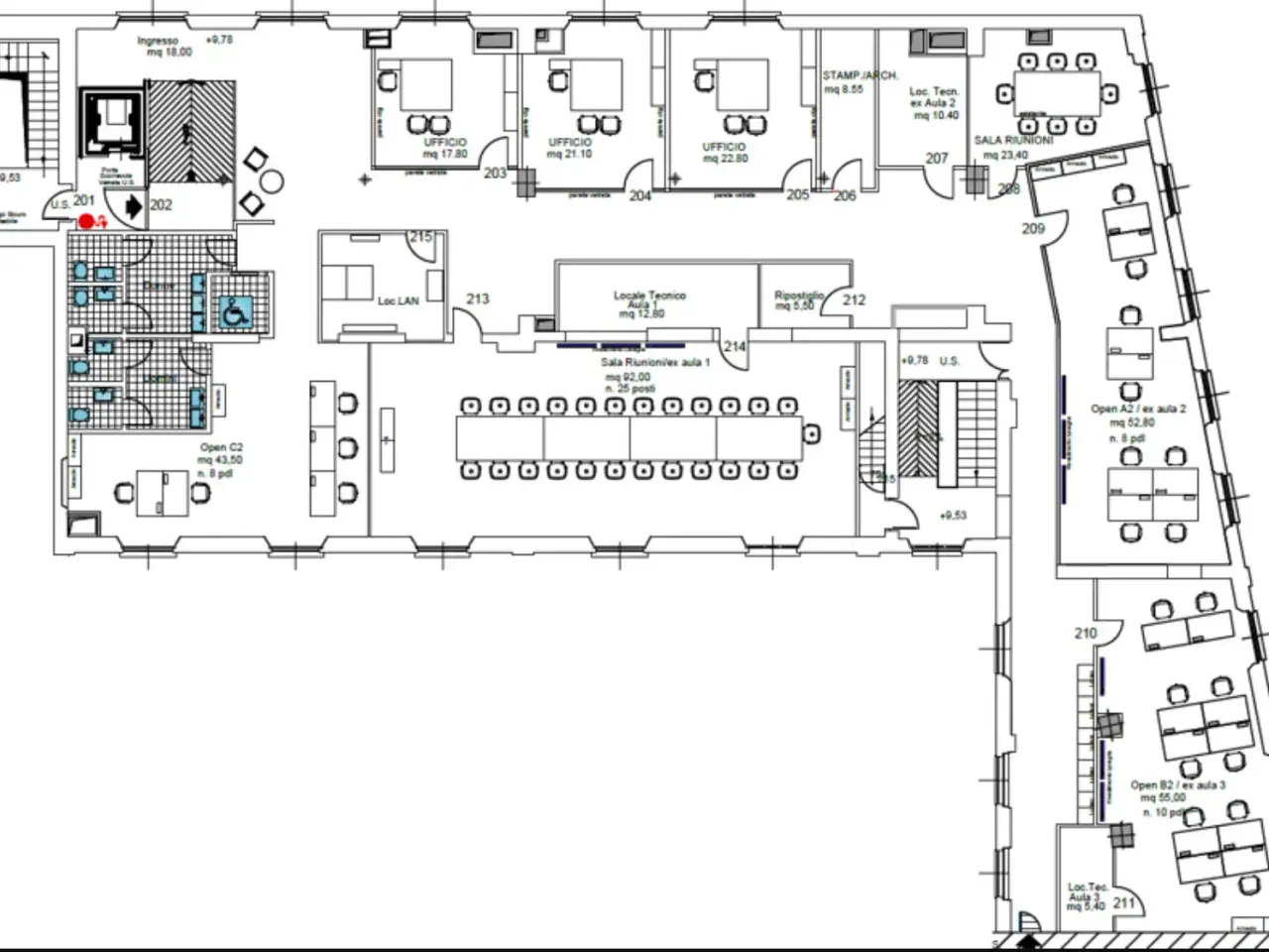 Ufficio in Via Magolfa 8, Milano, {3} - Planimetria 1