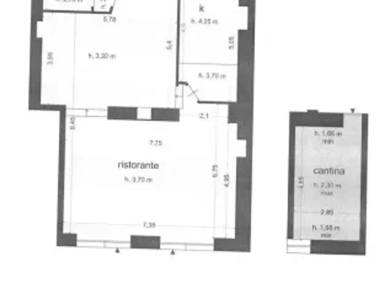 Ristorante in Via Donatello 28, Milano, {3} - Planimetria 1