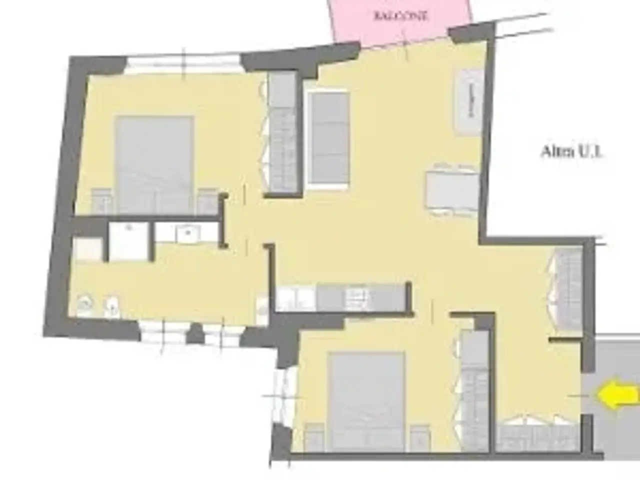 Trilocale in affitto, Piazzale Santa Croce 7, Parma - Planimetria 1