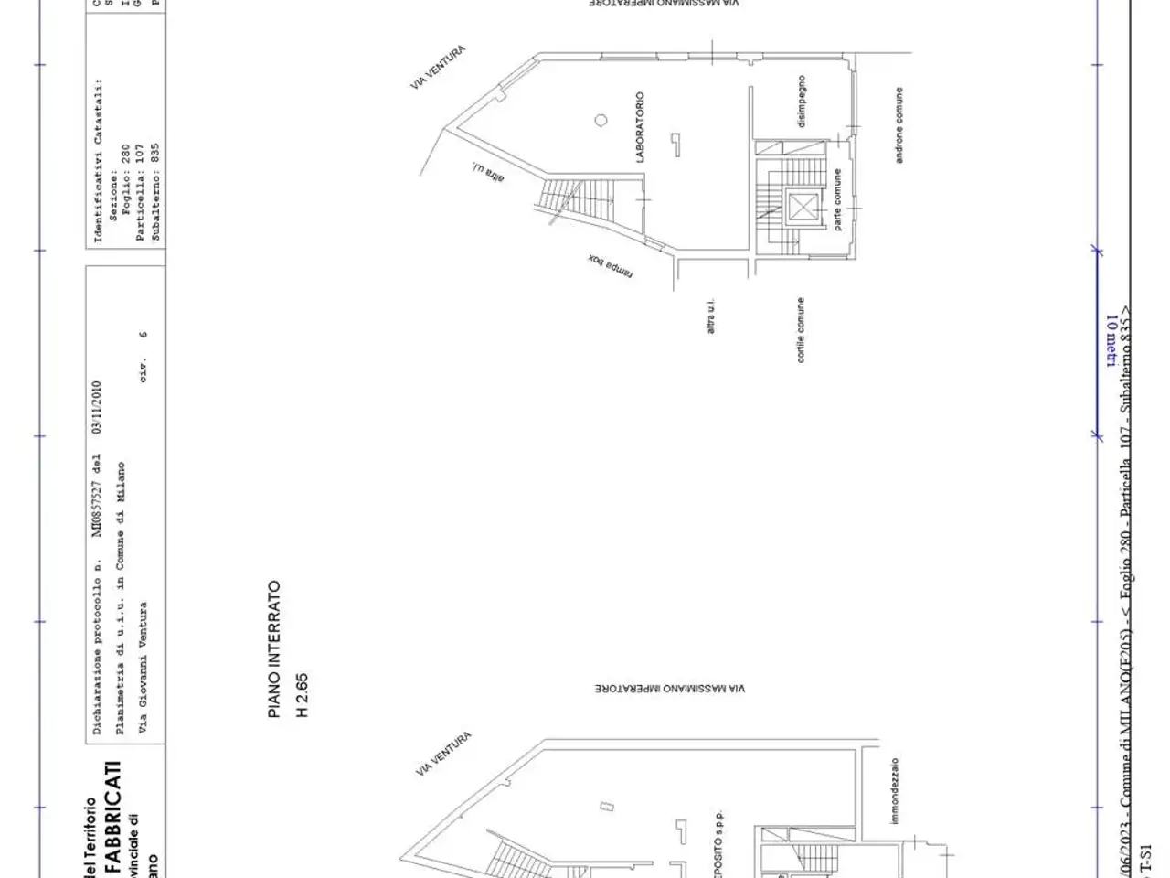 Negozio in Via Ventura, Milano, {3} - Planimetria 1