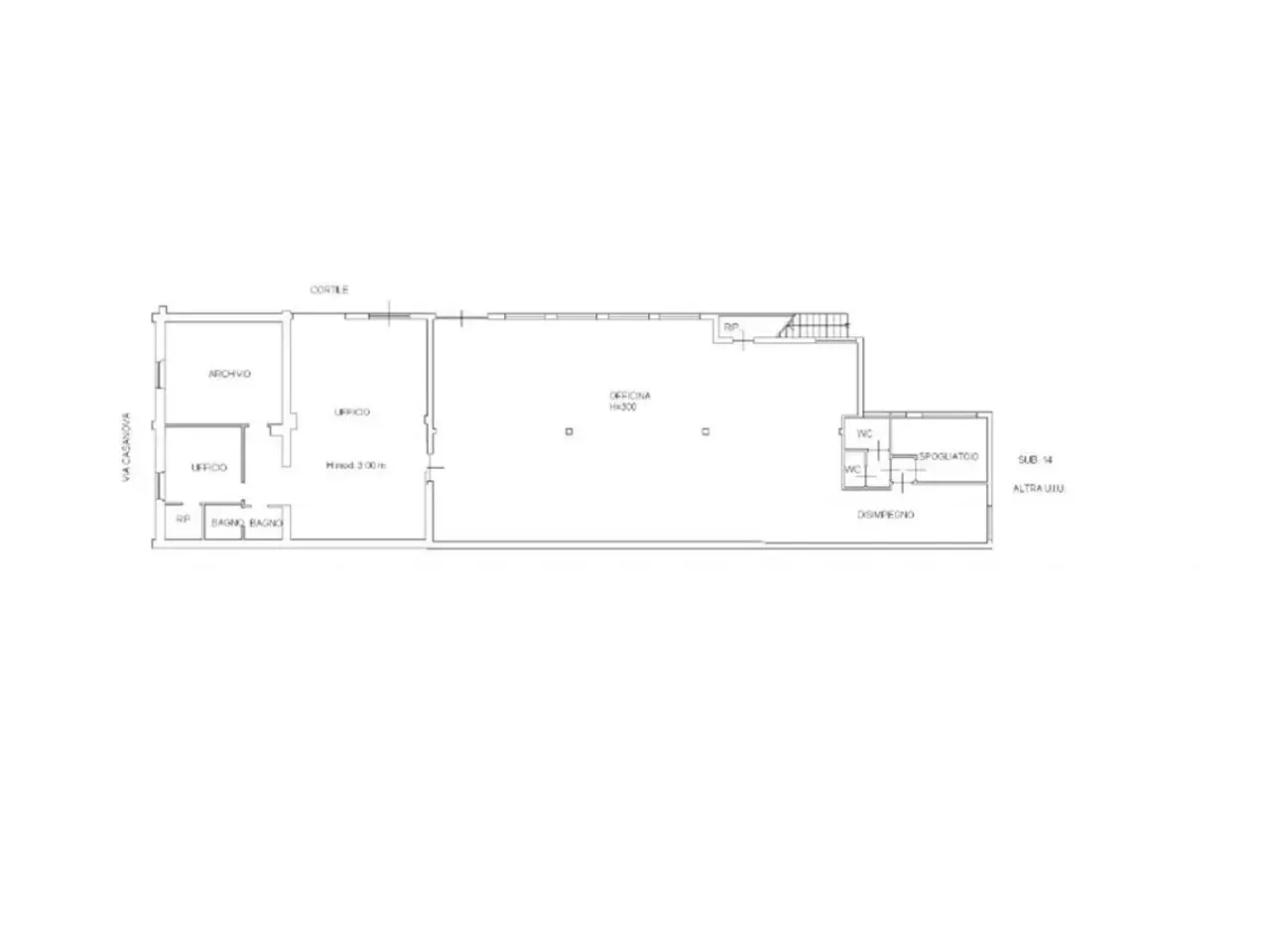 Capannone in Via Casanova, N. 27, Vercelli, {3} - Planimetria 1