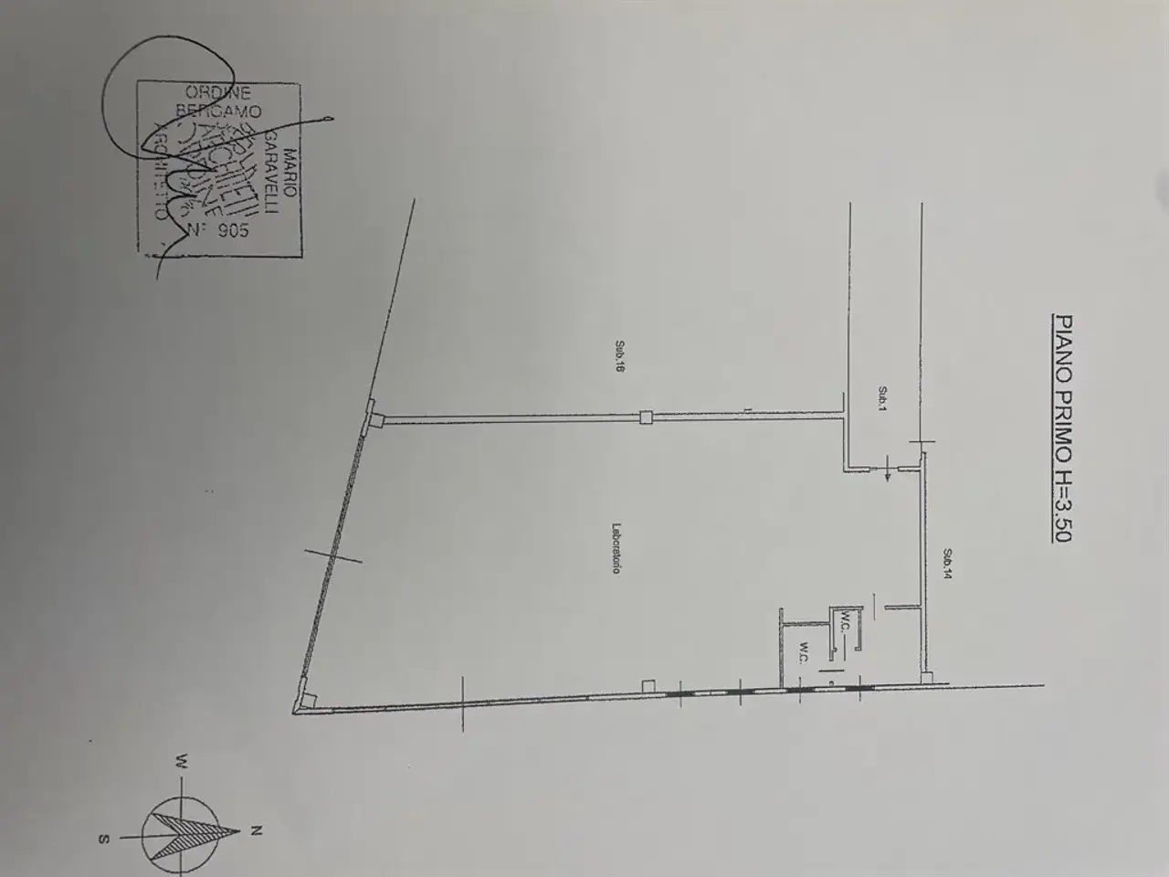 Laboratorio in Via Silone, Urgnano, {3} - Planimetria 1