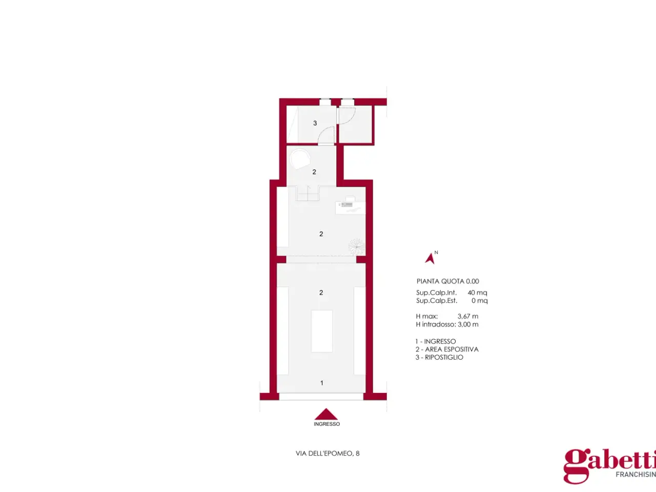Negozio in Via dell'Epomeo 8, Napoli, {3} - Planimetria 1
