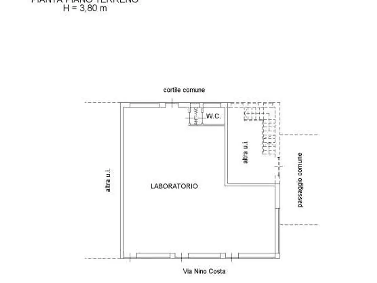 Negozio in Via Nino Costa 37 - 39, Airasca, {3} - Planimetria 1