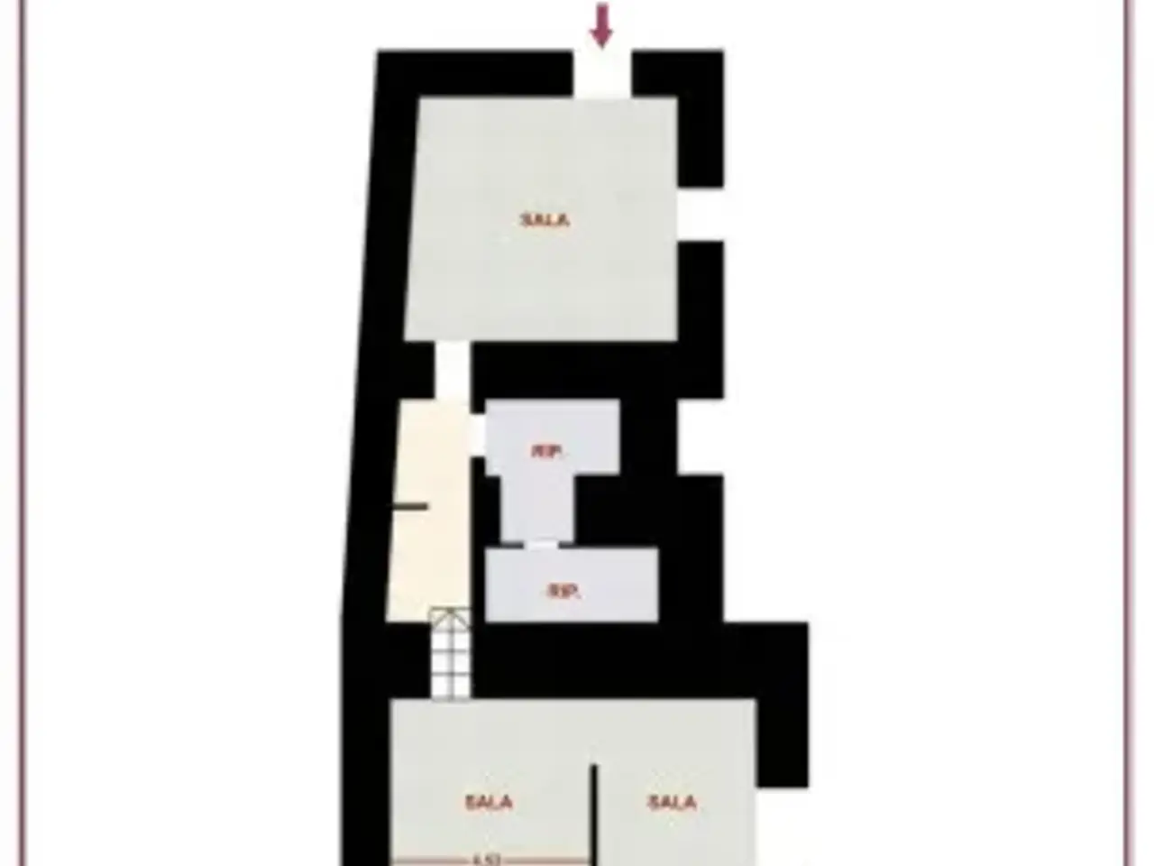 Negozio in Riviera di Chiaia, Napoli, {3} - Planimetria 1