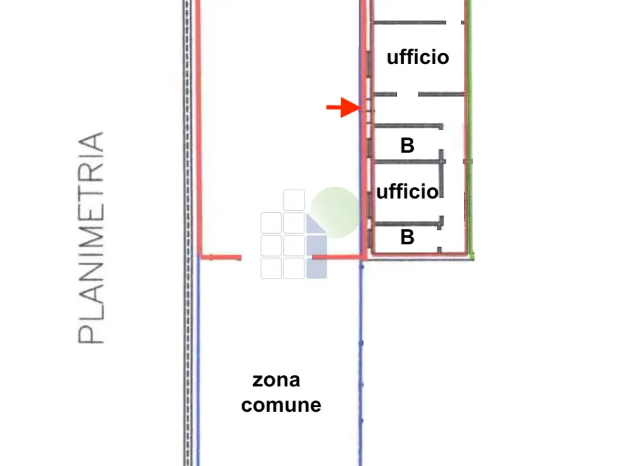 Ufficio in Via Guido Rossa 44, Rosignano Marittimo, {3} - Planimetria 1