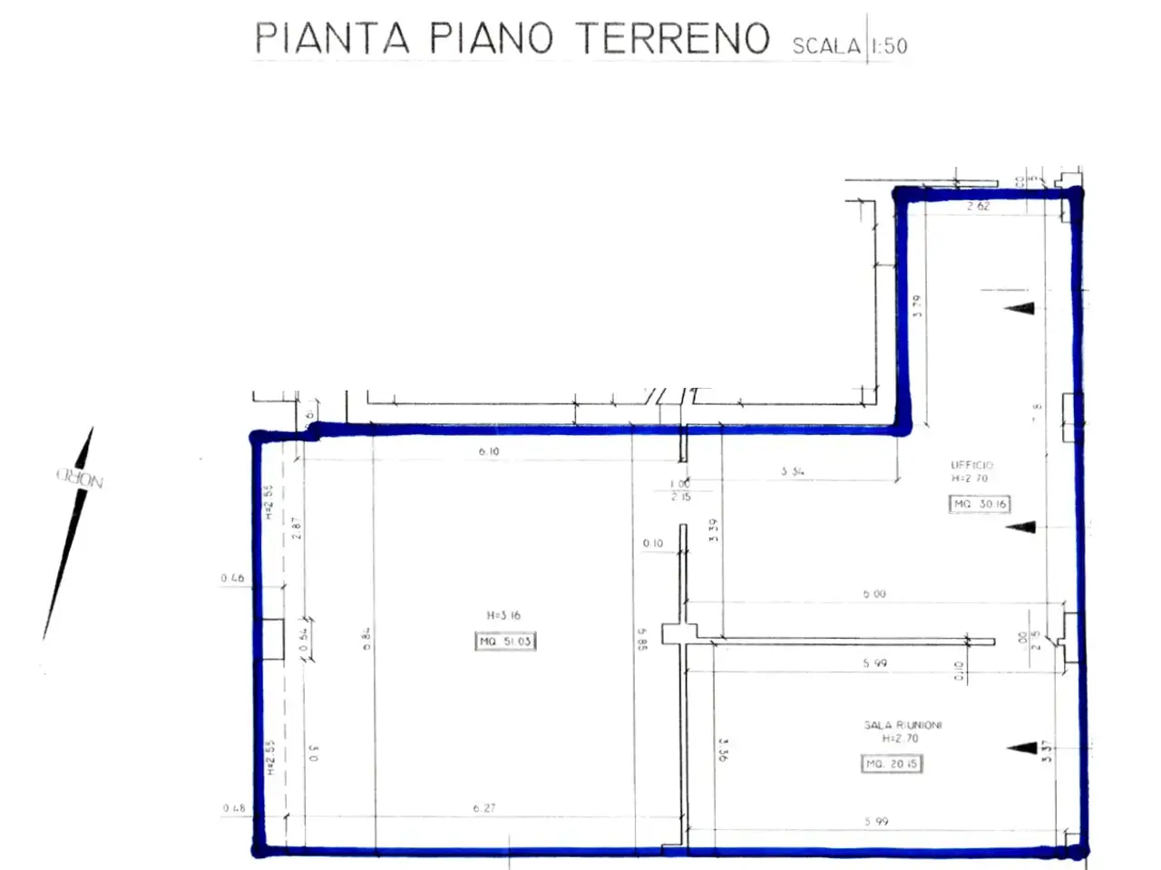 Ufficio in Via Pian dei Carpini, Firenze, {3} - Planimetria 1