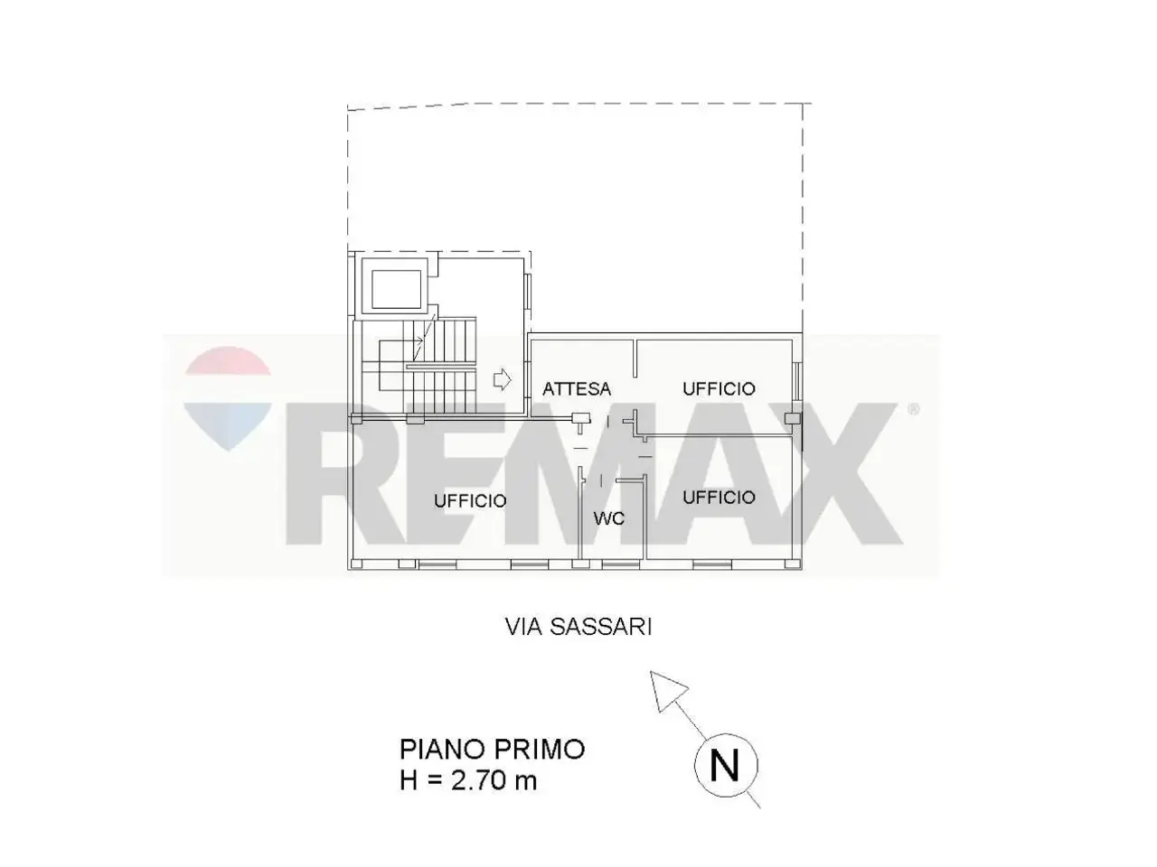 Ufficio in Via Sassari 21, Cagliari, {3} - Planimetria 1