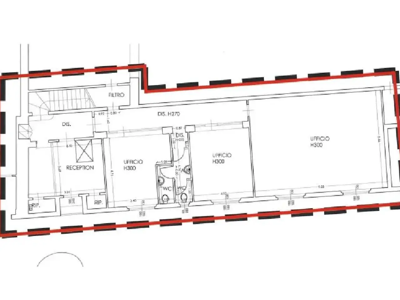 Ufficio in Via di Grignano 108, Prato, {3} - Planimetria 1