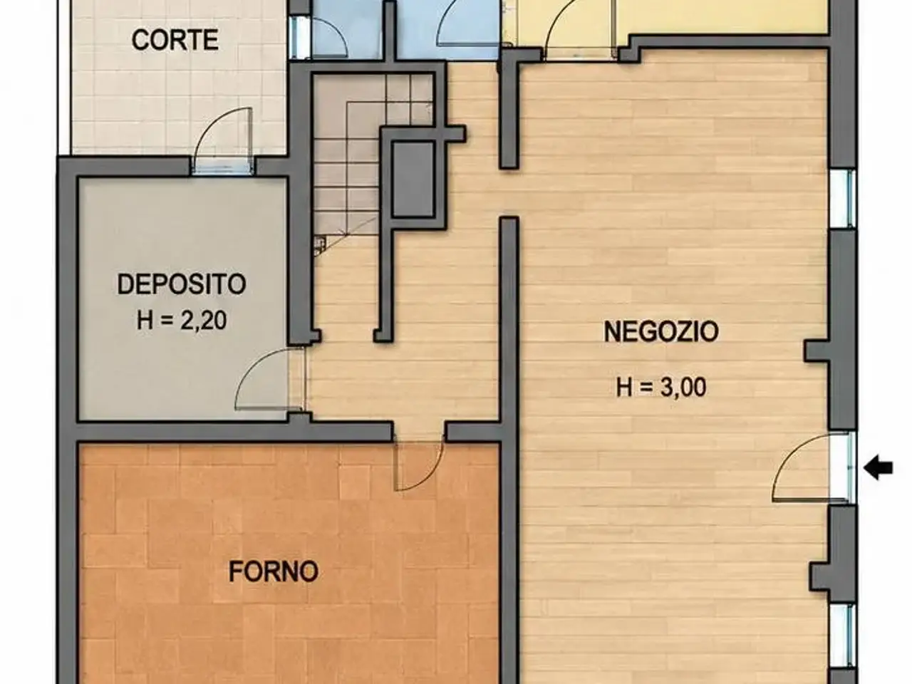 Negozio in Via Santa Maria 6, Mezzomerico, {3} - Planimetria 1