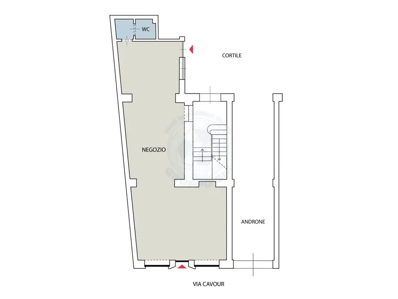 Negozio in Via Cavour 3, Monza, {3} - Planimetria 1