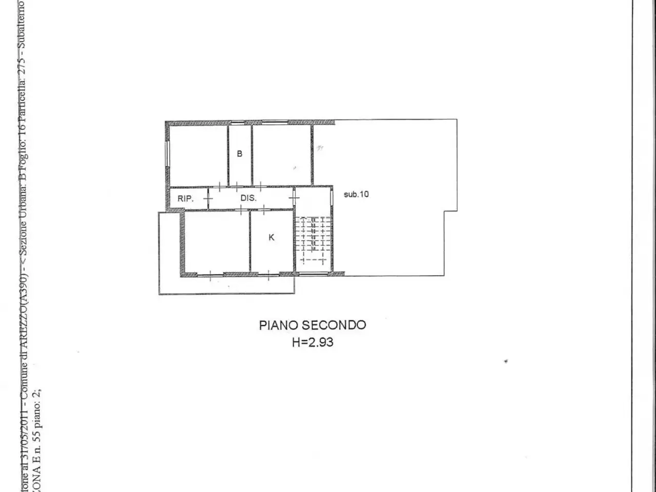 Quadrilocale in vendita, Località Indicatore Zona E, Arezzo - Planimetria 1