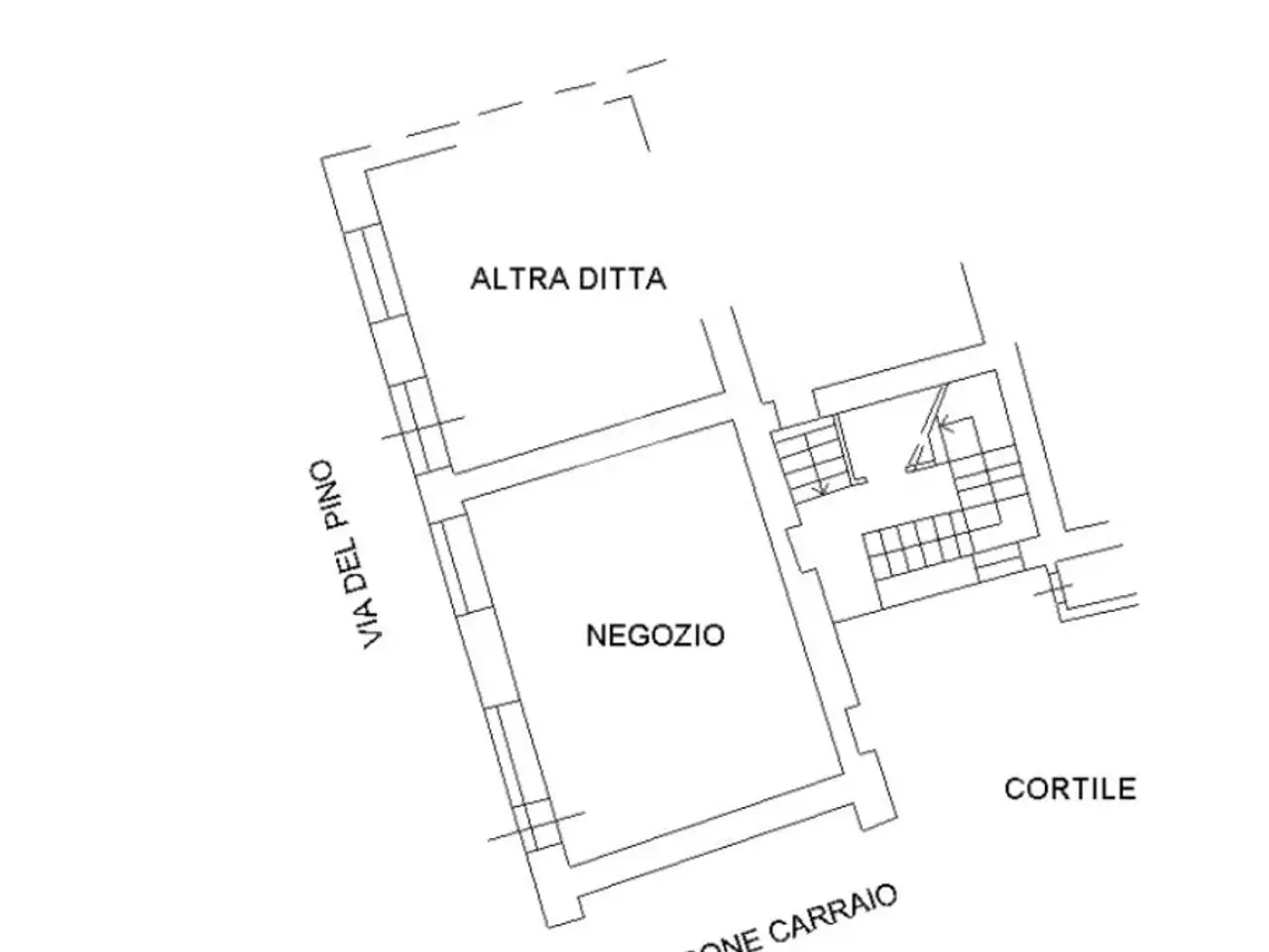 Negozio in Via del Pino 44, Pinerolo, {3} - Planimetria 1
