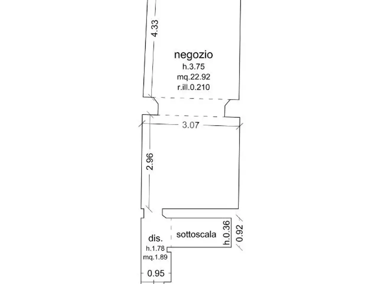 Negozio in Via San Gallo, Firenze, {3} - Planimetria 1