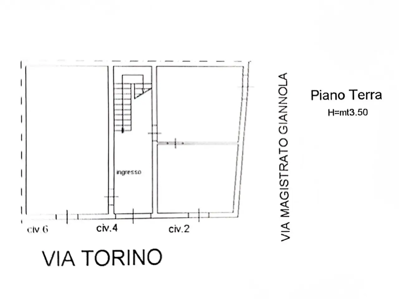 Casa indipendente in vendita, Via Torino 4, Partinico - Planimetria 1