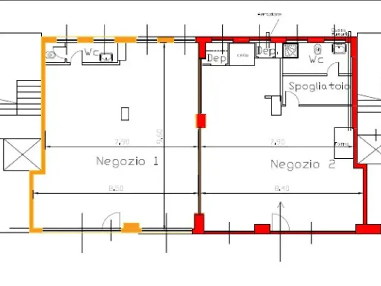 Negozio in Via Vittorio Veneto, Bresso, {3} - Planimetria 1