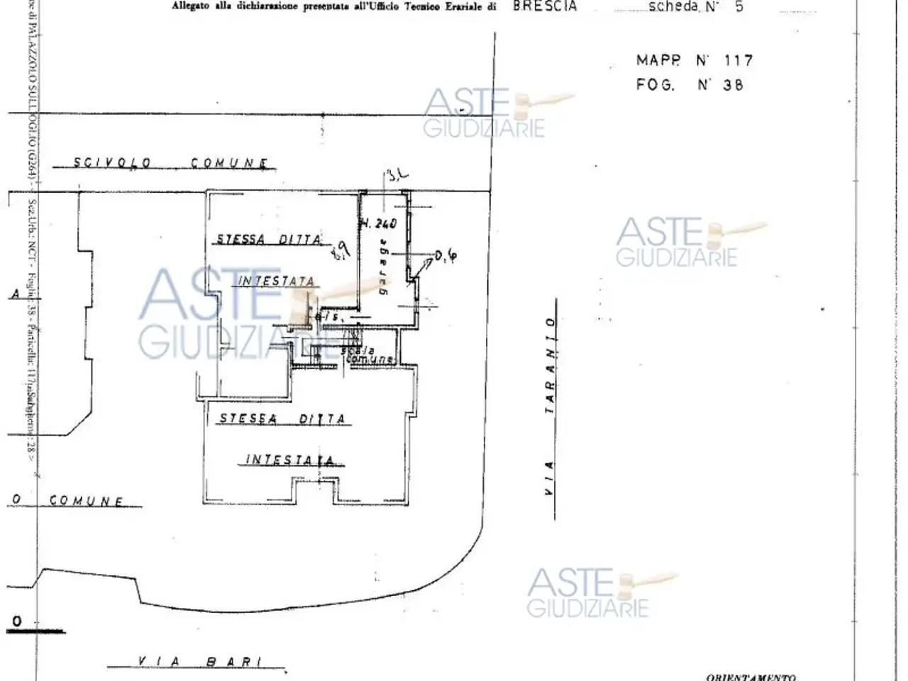 Garage in Via Taranto, 18, 25036 Palazzolo sull'Oglio Bs, Italia 18, Palazzolo Sull'Oglio, {3} - Planimetria 1