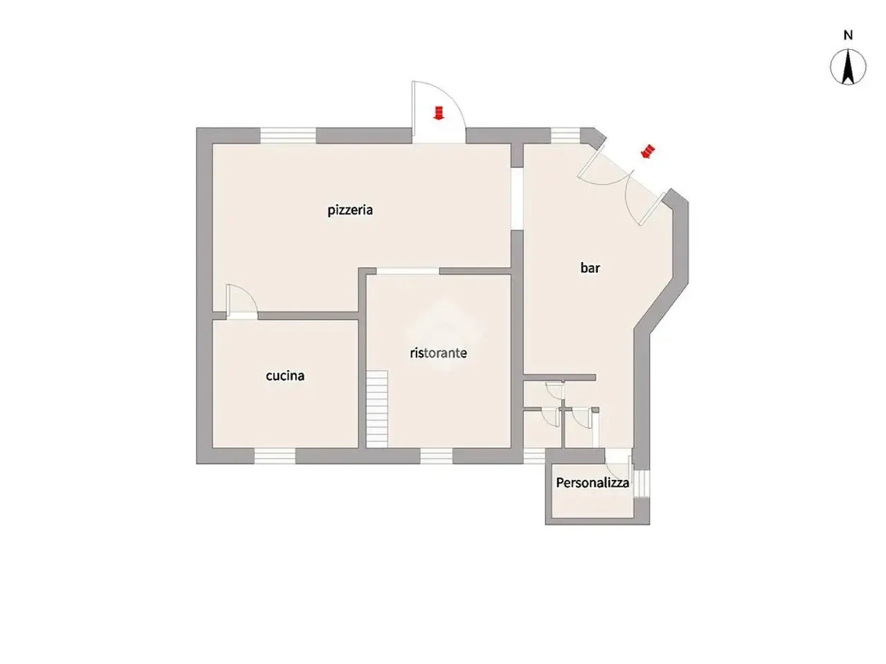 Negozio in Via G. Matteotti 28, Castro, {3} - Planimetria 1