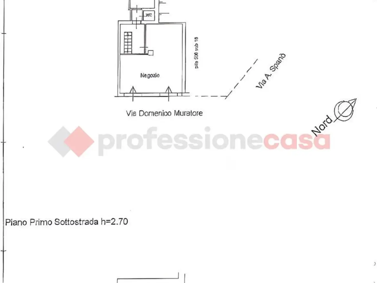 Negozio in Via Muratori  28, Reggio Calabria, {3} - Planimetria 1