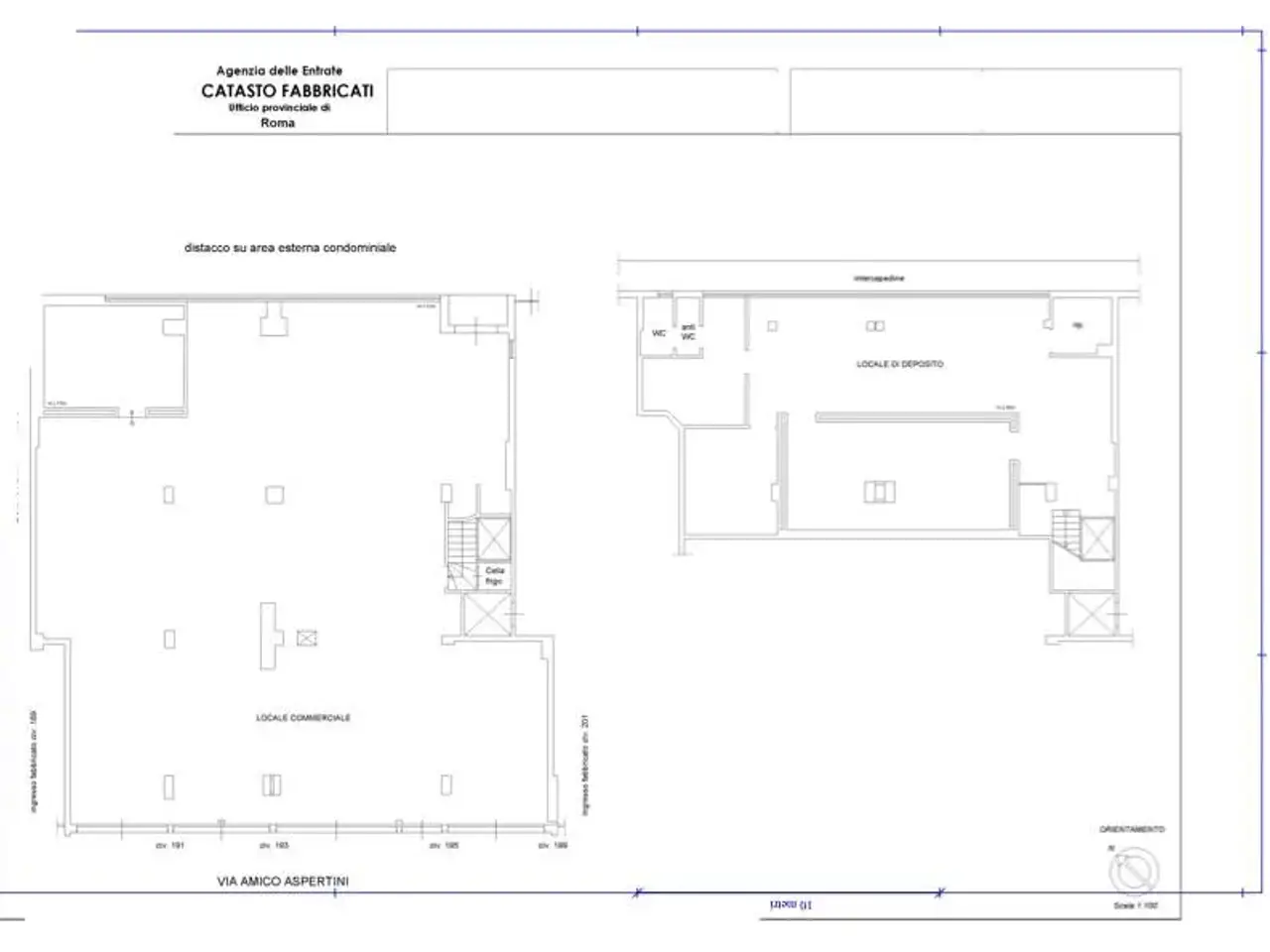 Negozio in Via Amico Aspertini, Roma, {3} - Planimetria 1