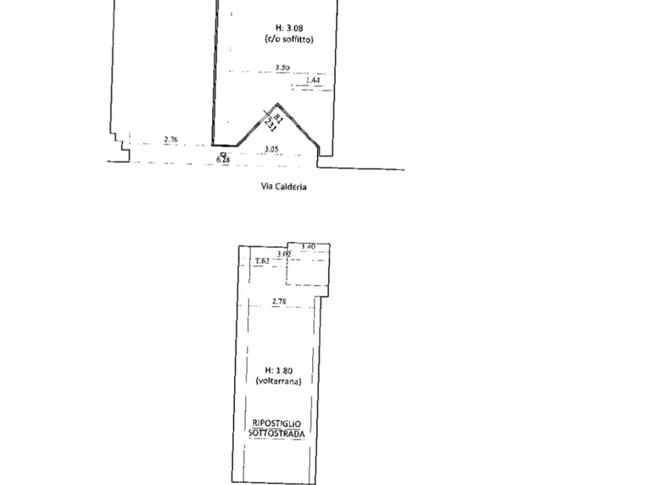 Palazzina commerciale in Via Calderia 7, Lucca, {3} - Planimetria 1
