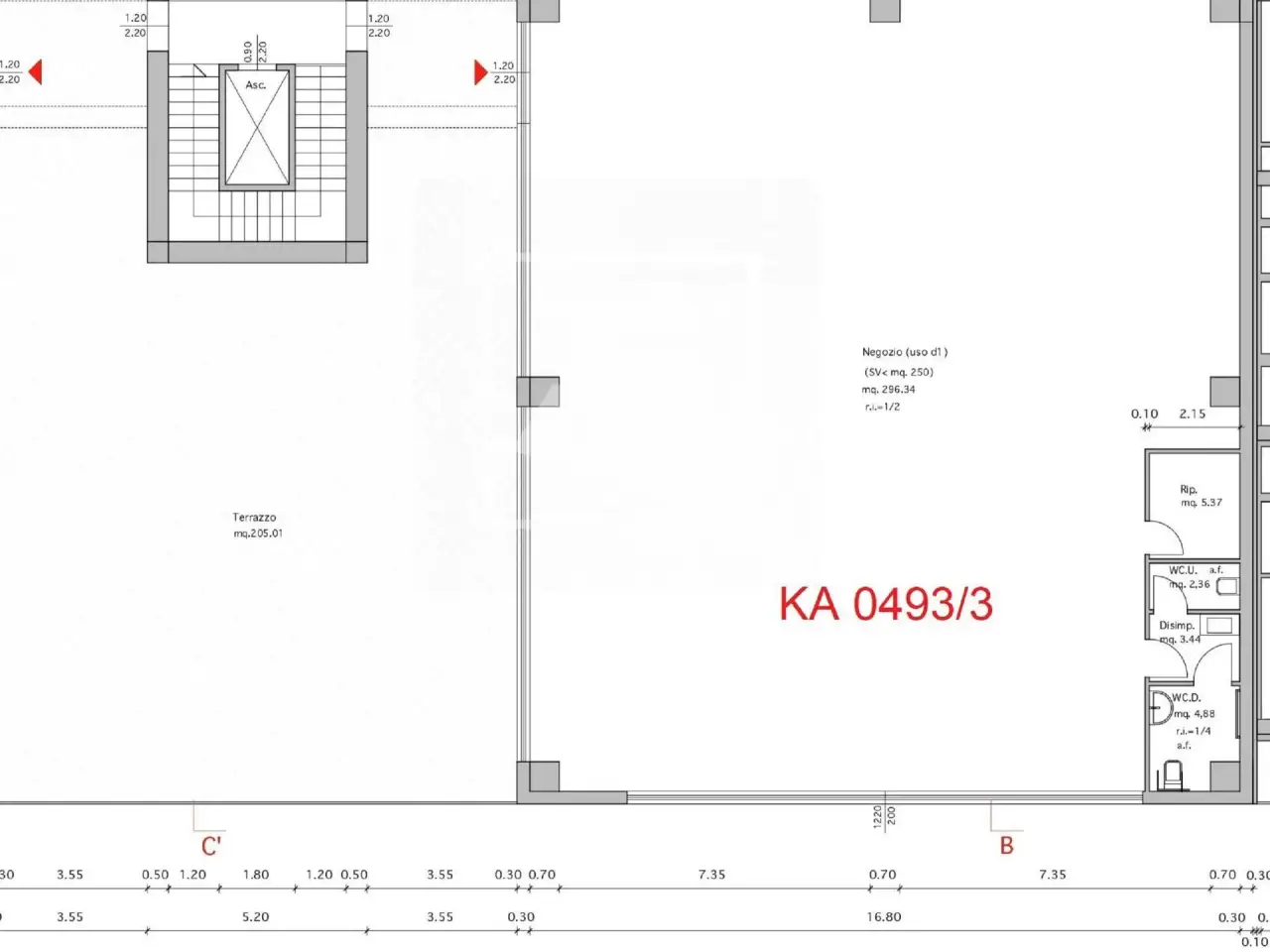 Ufficio in Via Garonna 3, Reggio Emilia, {3} - Planimetria 1