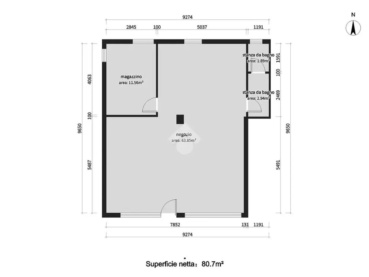 Negozio in Via Petrarca 112, Sarezzo, {3} - Planimetria 1