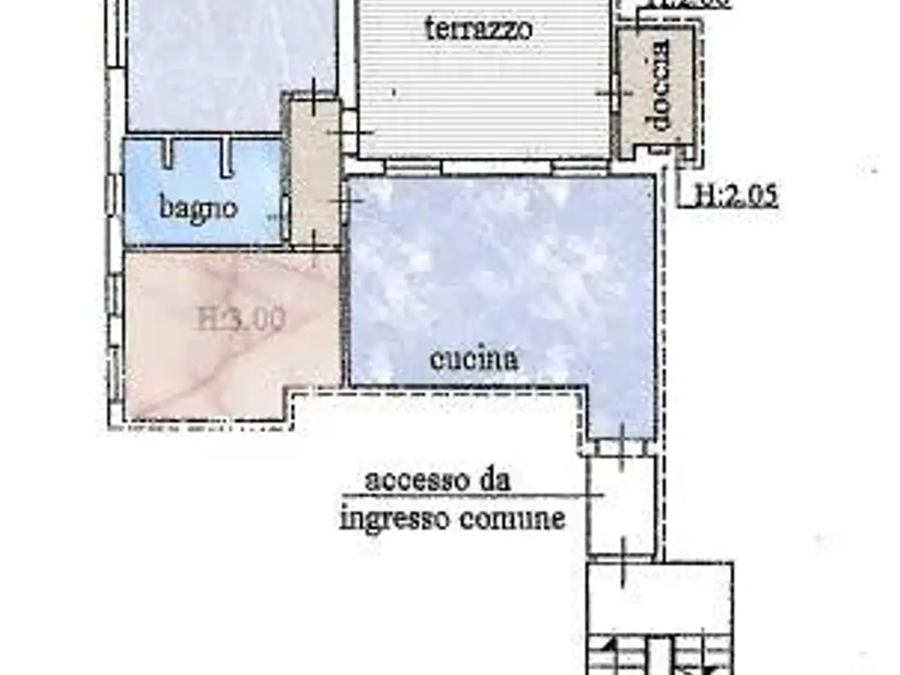 3-room flat, Montale - Planimetry 1