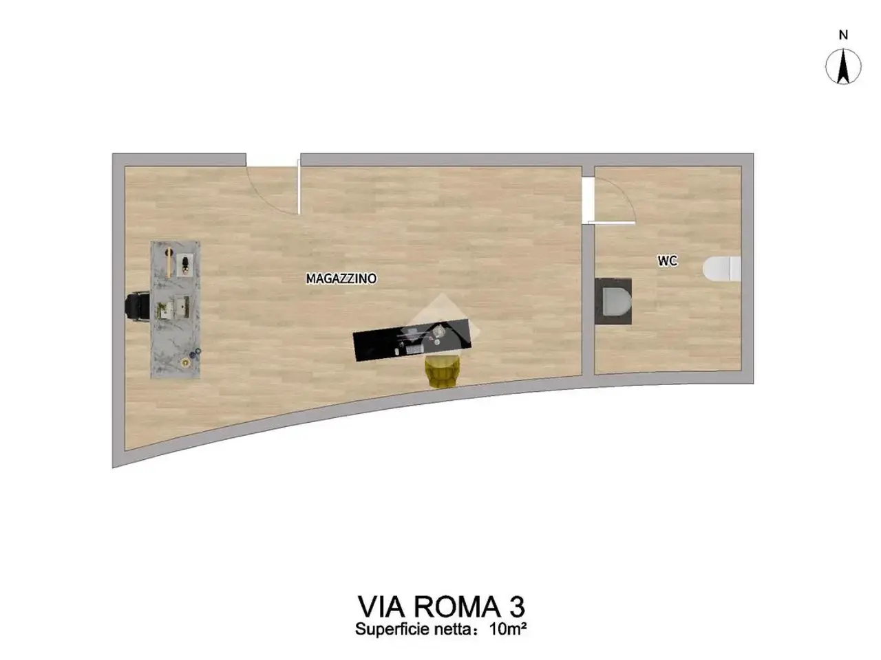 Magazzino in Via Roma 3, Corigliano-Rossano, {3} - Planimetria 1