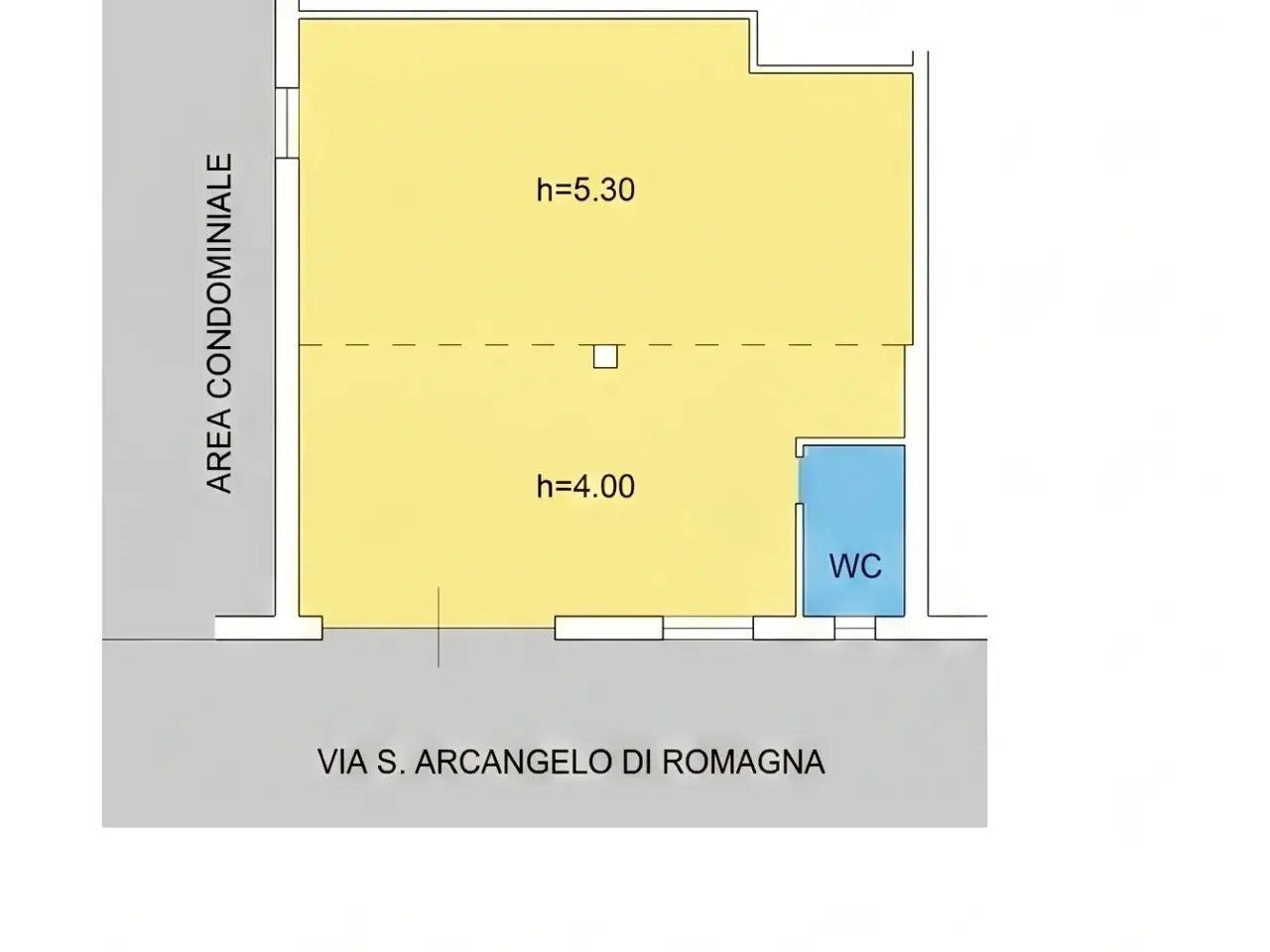 Locale commerciale in Via Sant'Arcangelo di Romagna, Roma, {3} - Planimetria 1