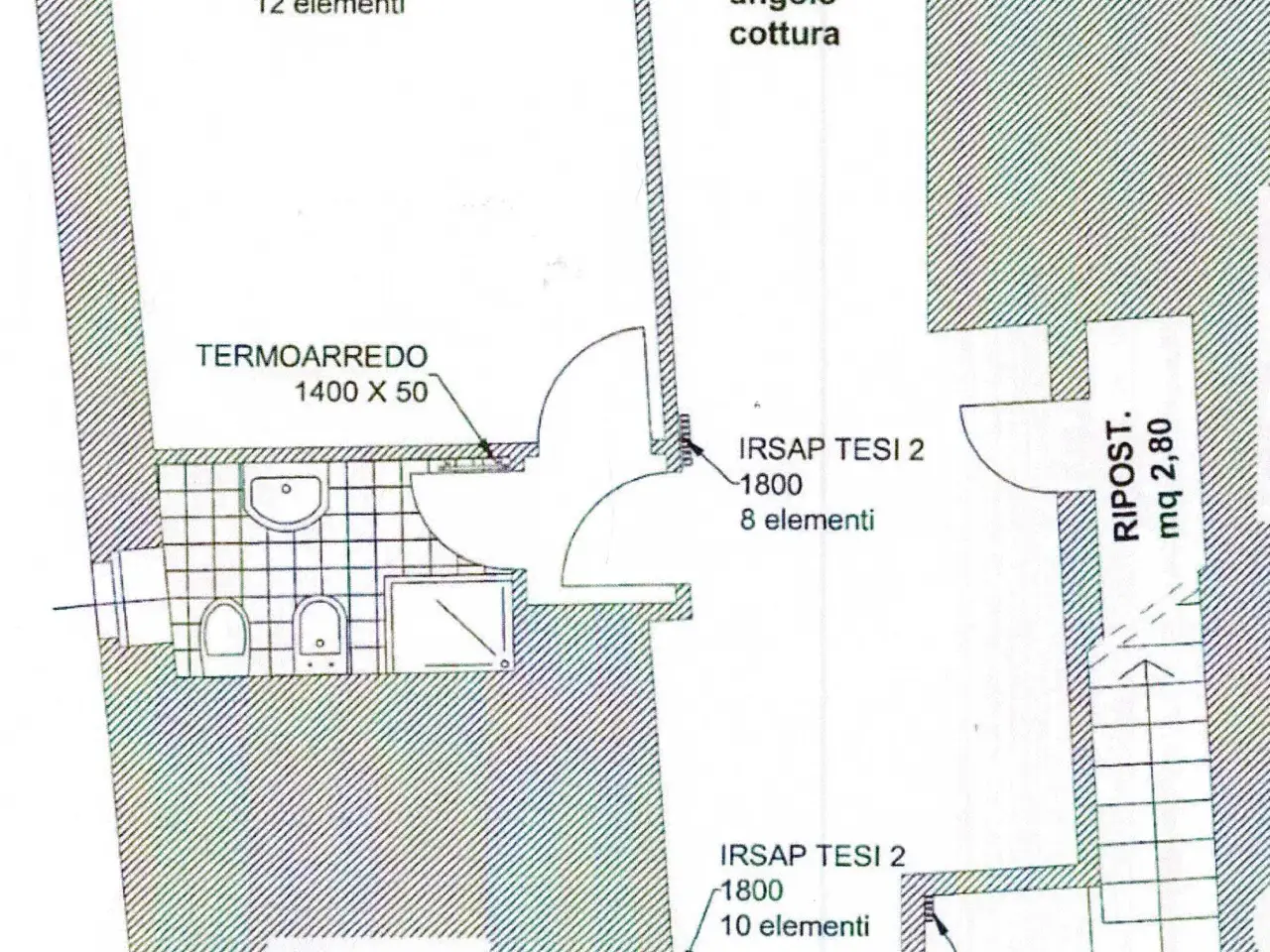 Trilocale in vendita, Versa III Via Rom 110, Lucca - Planimetria 1