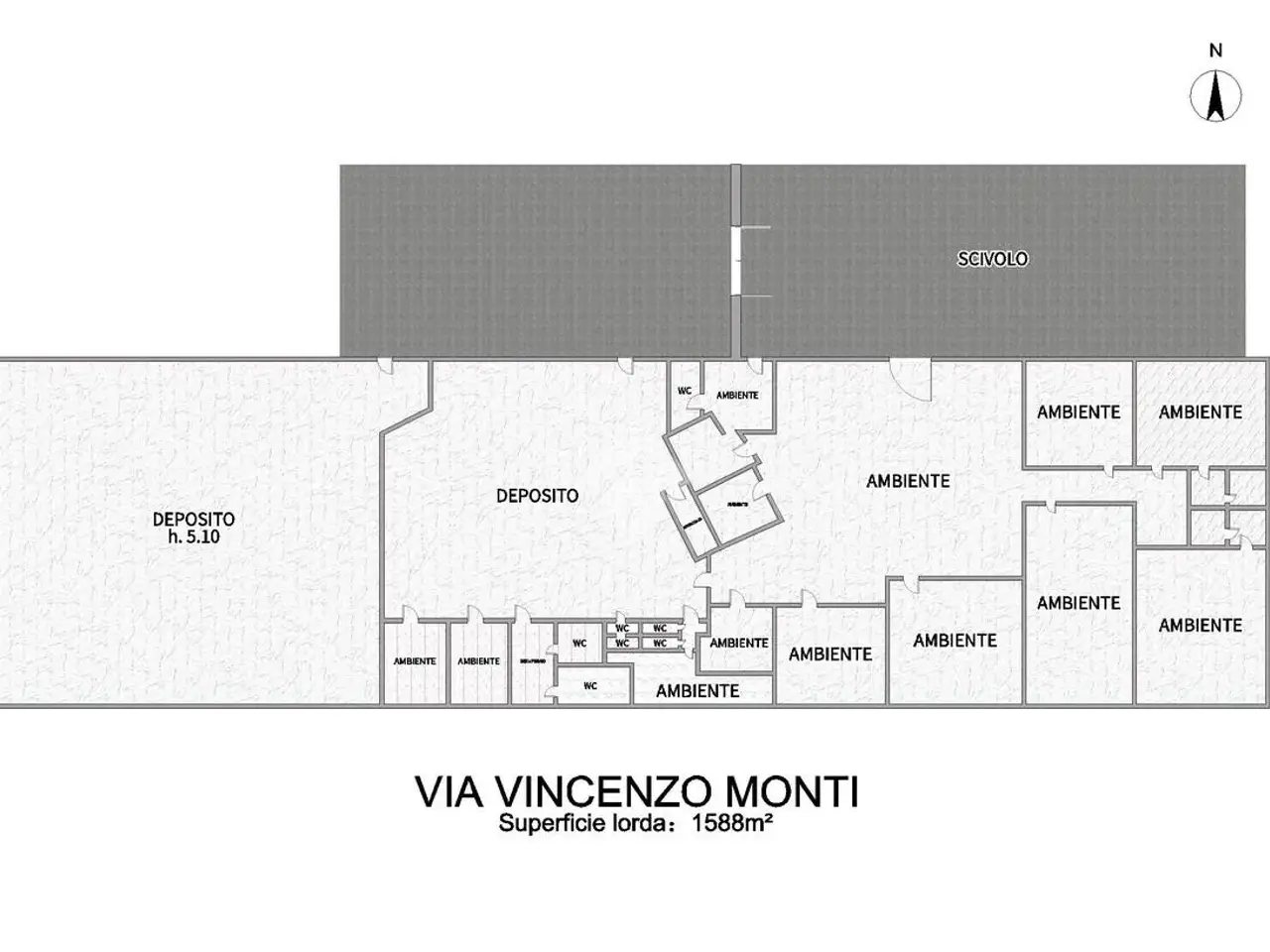 Magazzino in Via Vincenzo Monti 1, Catania, {3} - Planimetria 1
