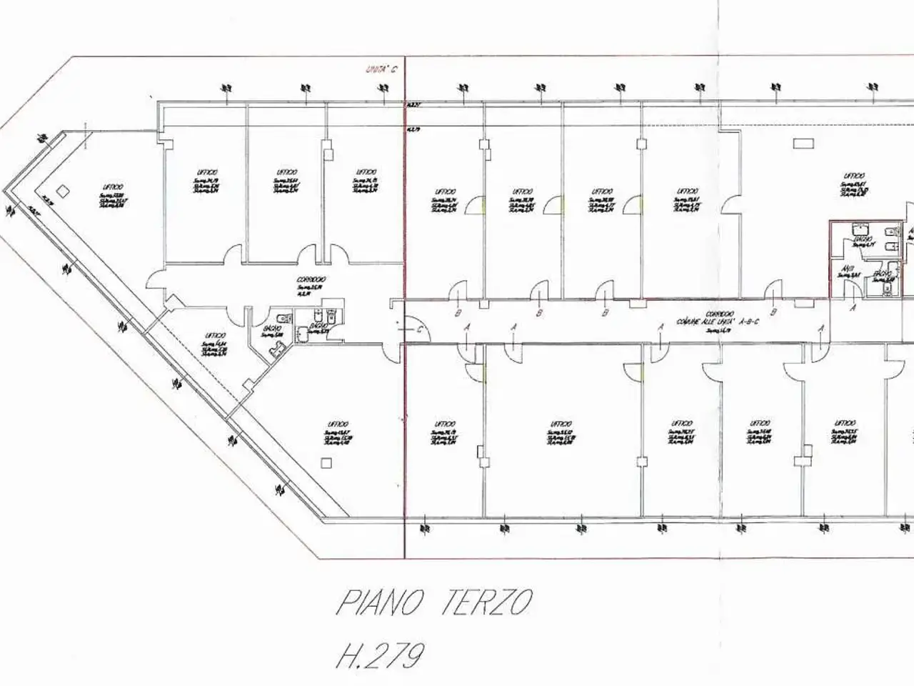 Ufficio in Via Cagliostro, Modena, {3} - Planimetria 1