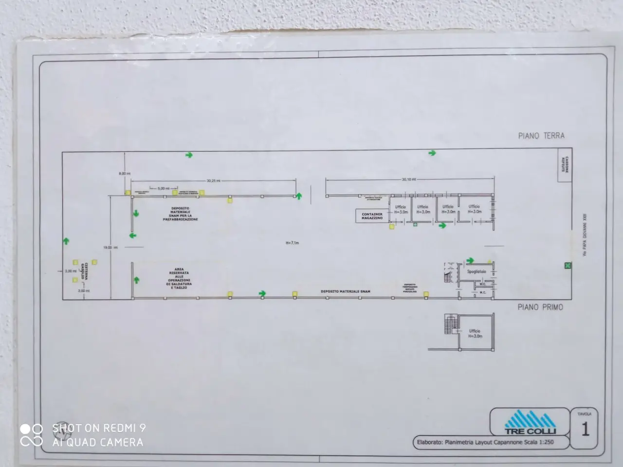 Capannone in Via Kennedy, Rodano, {3} - Planimetria 1