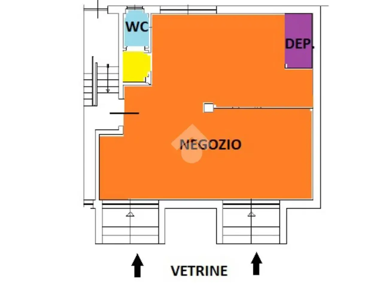 Negozio in Via Giordano Bruno 166, Alessandria, {3} - Planimetria 1