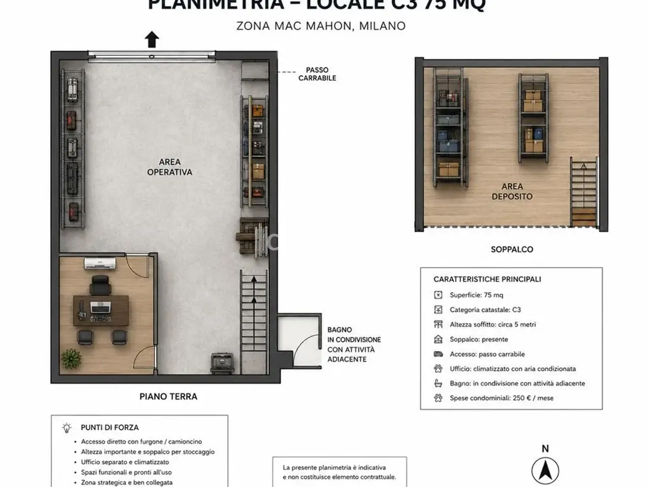 Magazzino in Via Mac Mahon, Milano, {3} - Planimetria 1
