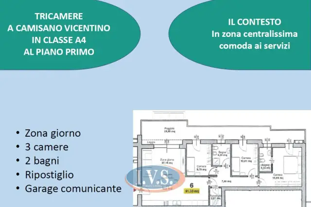 Quadrilocale in Piazza Umberto I Nr 1, Camisano Vicentino - Foto 1