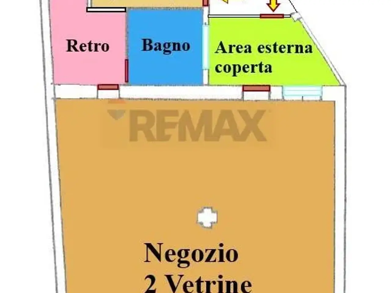 Negozio in Via Vittorio Veneto 14, Brugherio, {3} - Planimetria 1