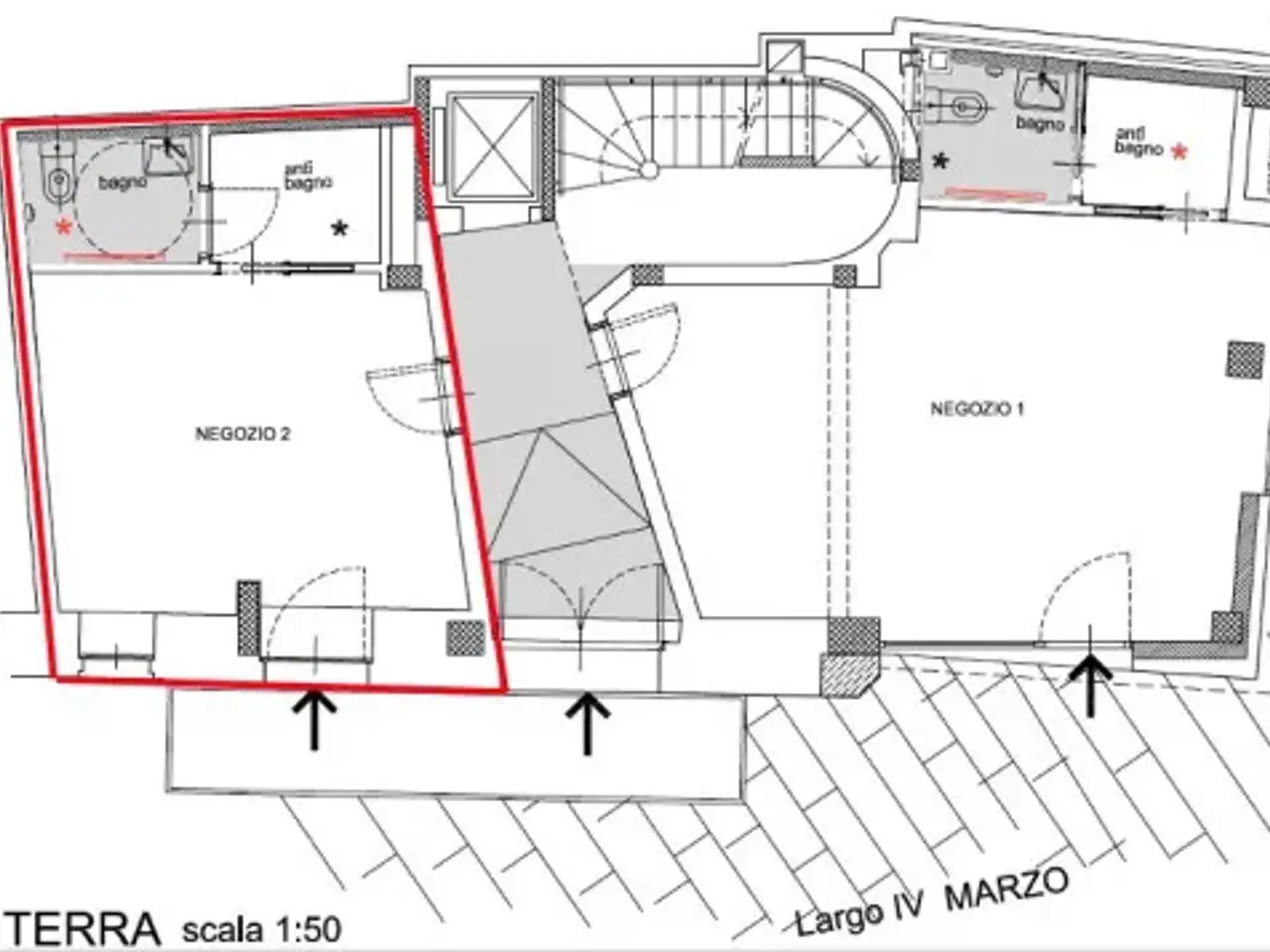 Negozio in Largo IV Marzo 17, Torino, {3} - Planimetria 1