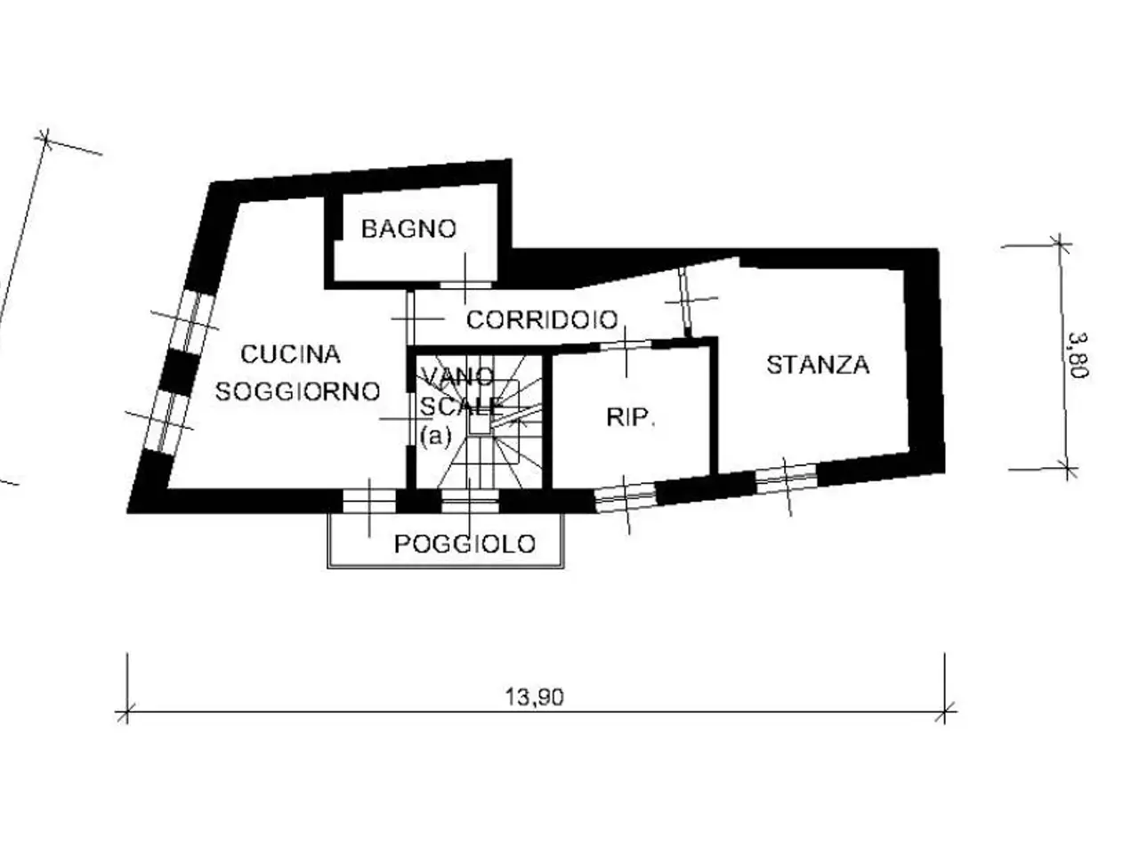 Trilocale in Via di Coalóf, Spormaggiore - Planimetria 1