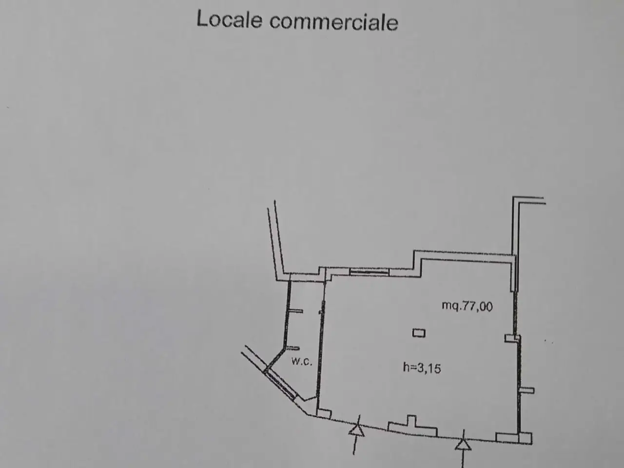 Negozio in Via Guglielmo Marconi Snc, Cosenza, {3} - Planimetria 1