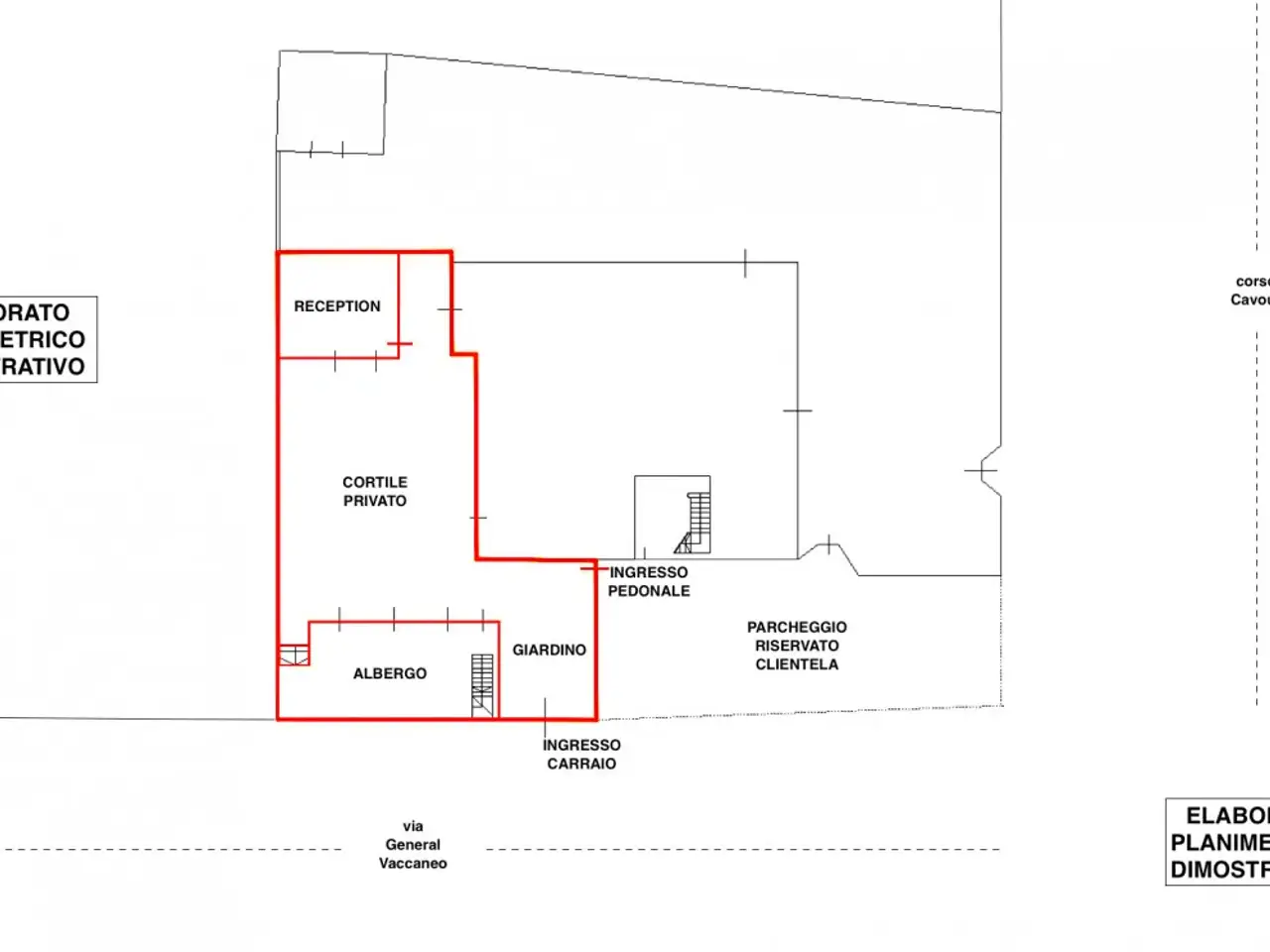 Albergo in Corso Camillo Benso Conte di Cavour N° 1, Garlasco, {3} - Planimetria 1