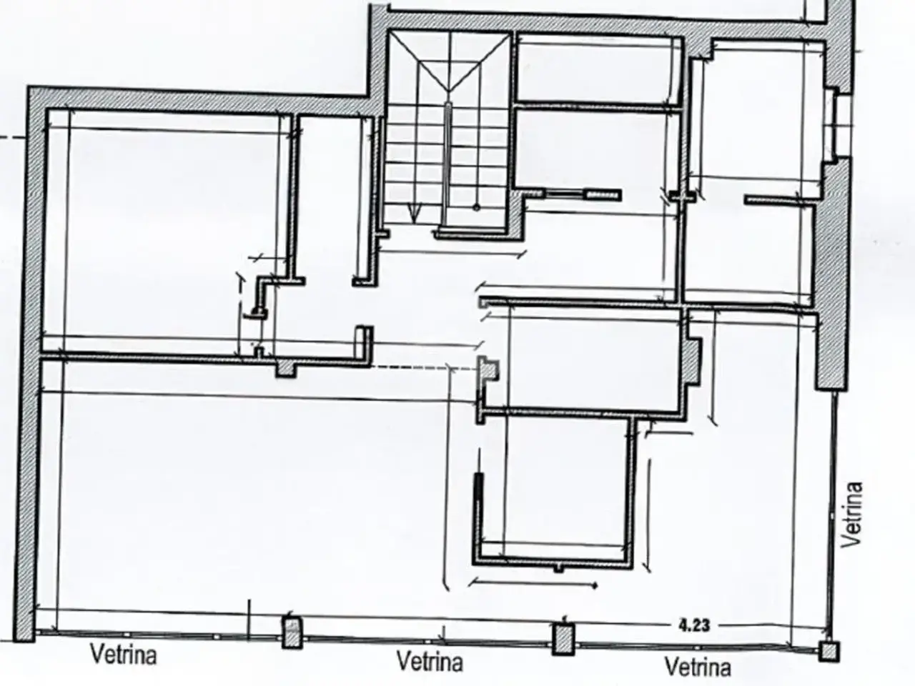Negozio in Via Marchesani 1, Palazzo Pignano, {3} - Planimetria 1