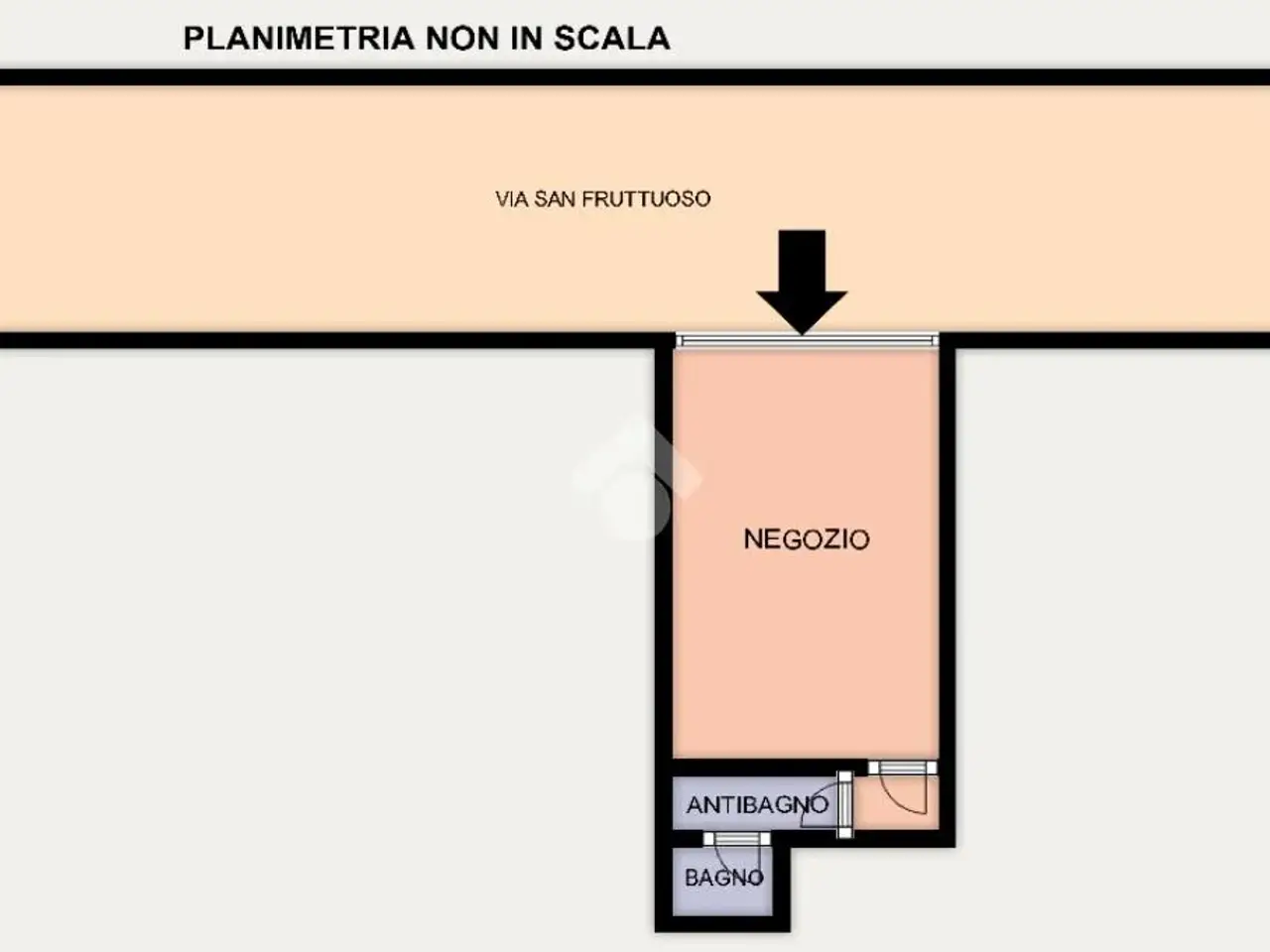Negozio in Via San Fruttuoso 56, Genova, {3} - Planimetria 1